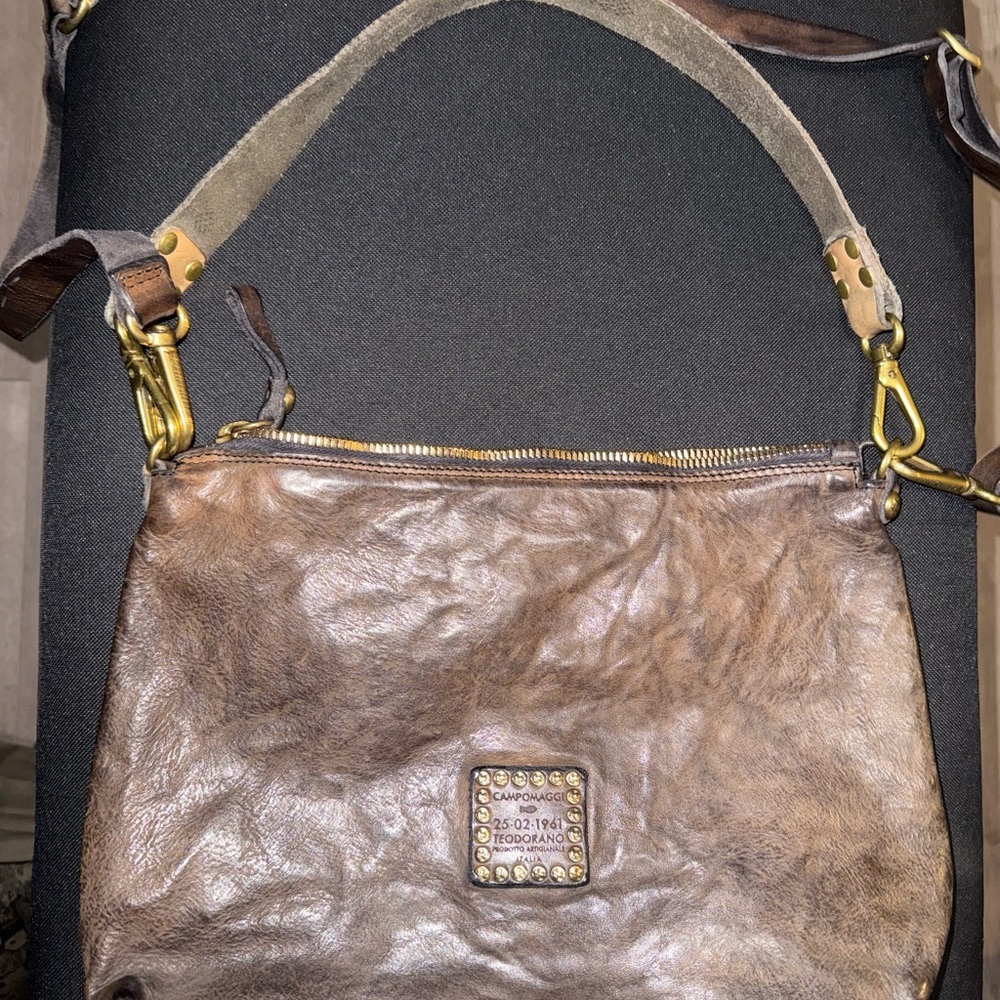 Campomaggi Teodorano 1961 Italian Leather Hobo Shoulder Crossbody Bag